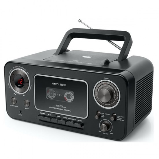 Ραδιόφωνο - Κασετόφωνο - CD Player - Muse M182RDC Μαύρο Ράδιο με CD - Euronics Γεωργίου - Είδη Ηλεκτρικών Συσκευών | georgiou.gr