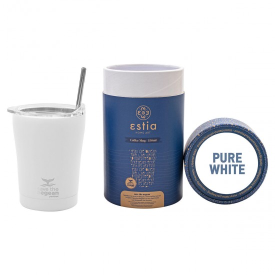 Coffee Mug Estia Save the Aegean 350ML Frost White Διάφορα - Euronics Γεωργίου - Είδη Ηλεκτρικών Συσκευών | georgiou.gr