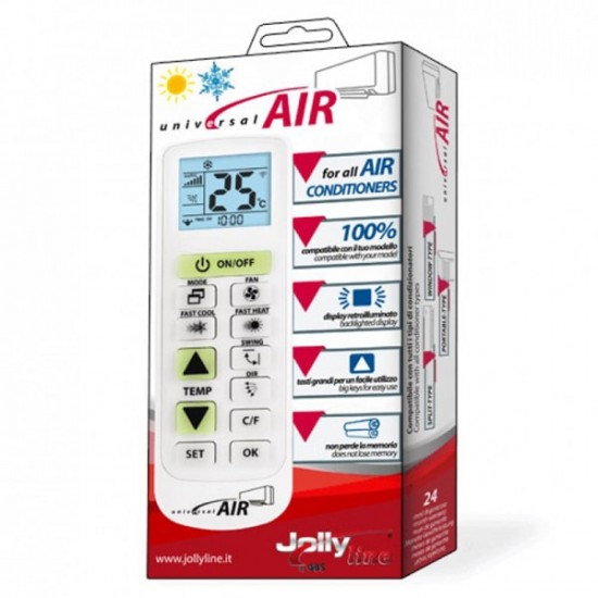 Τηλεχειριστήριο Κλιματιστικών Jolly Line 42533 Χειριστήρια Κλιματιστικών  - Euronics Γεωργίου - Είδη Ηλεκτρικών Συσκευών | georgiou.gr